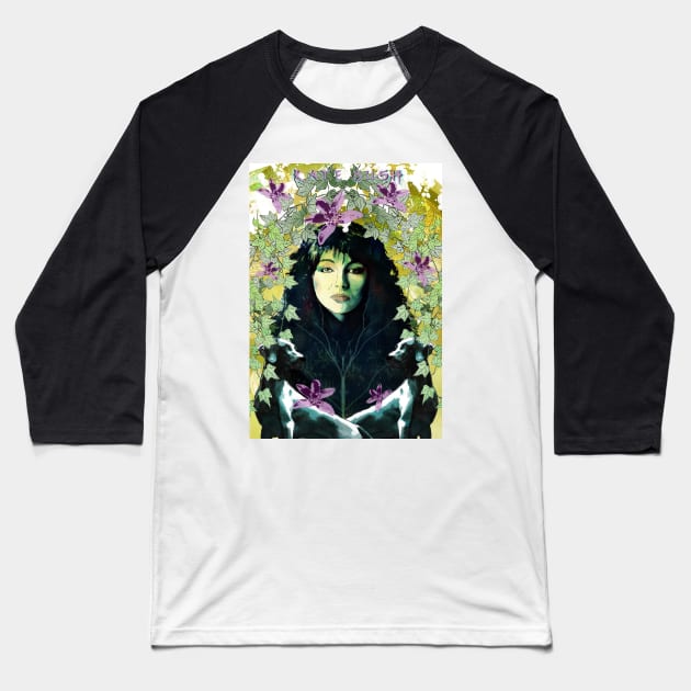 Kate Bush - Portrait Baseball T-Shirt by Phanousin